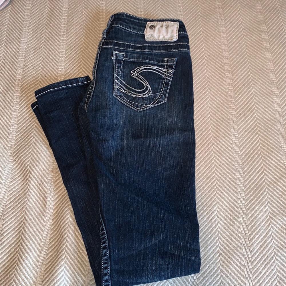 Women’s silver skinny jeans